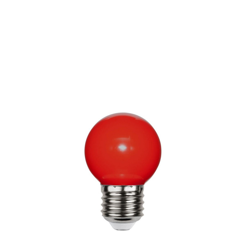 Red plastic garland light bulb LED 45mm 1W red Star Trading