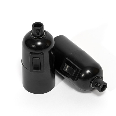 Bakelite lamp holder black E27