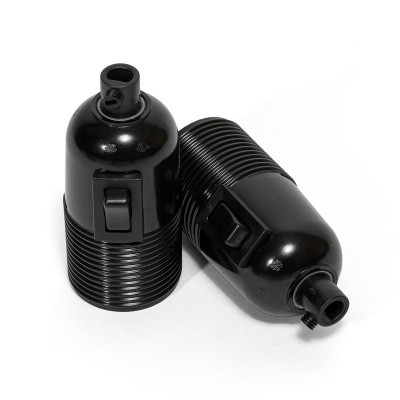 Bakelite lamp holder black E27