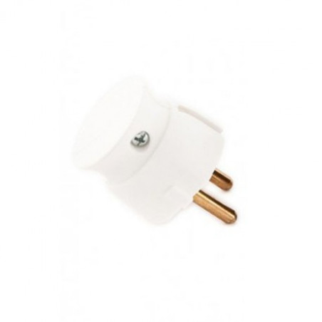 White plastic plug without grounding prong for 2x0.75mm2 wires Legrand