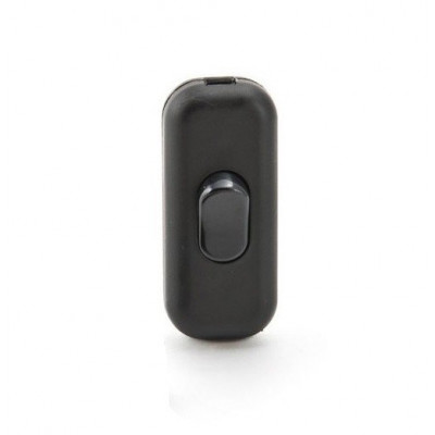 Black plastic inline light switch – Kolorowe Kable