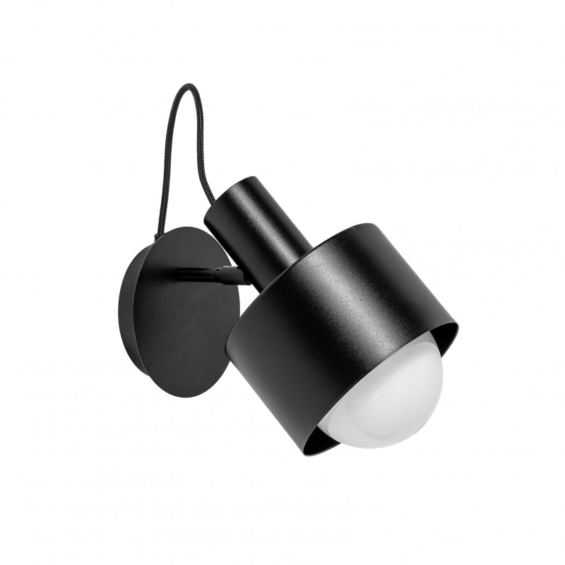 ENKEL Czarna lampa ścienna / KINKIET