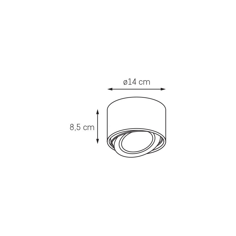 Lumos 1 surface-mounted ceiling lamp white | black | grey