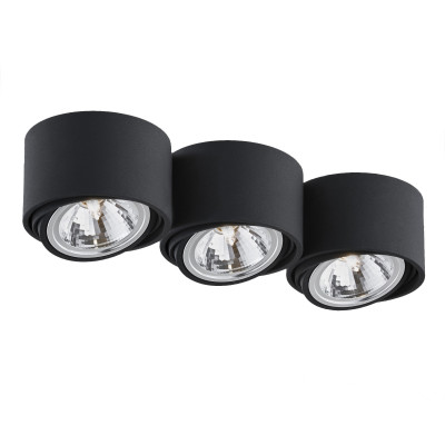 Lumos 3 surface-mounted ceiling lamp white | black