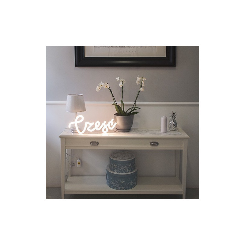Illuminated lettering CZEŚĆ Ledon lamp Twórczywo