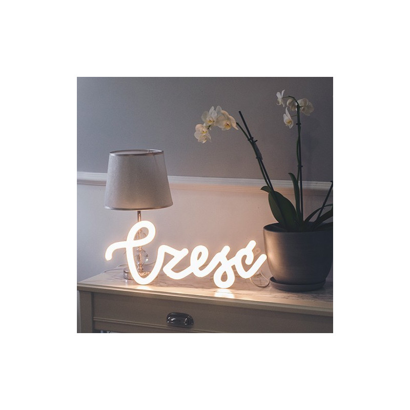 Illuminated lettering CZEŚĆ Ledon lamp Twórczywo