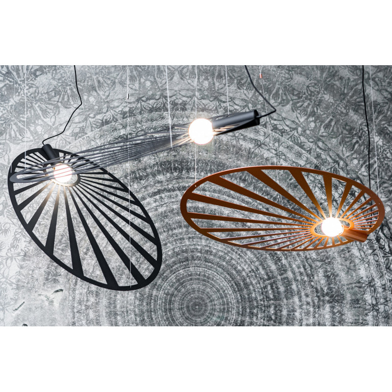 Black LEHDET hanging lamp THORO