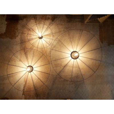 Asymmetric hanging lamp ESKOLA L hat diameter 70cm THORO