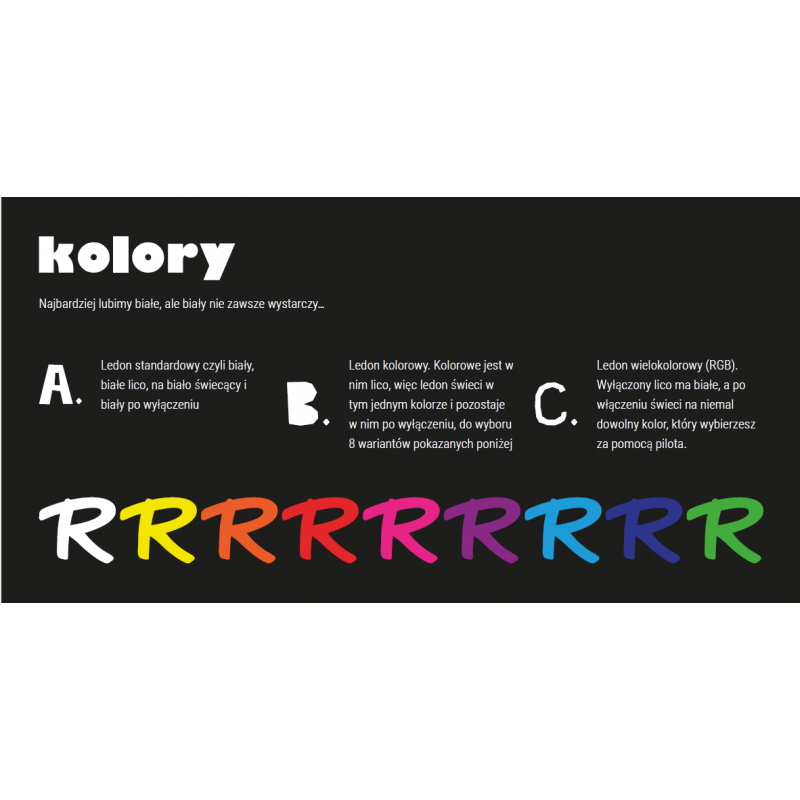 Illuminated lettering CZEŚĆ Ledon lamp Twórczywo