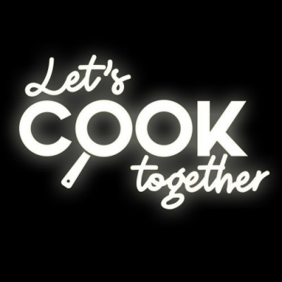 Świecący napis Let's Cook Together 80cm x 50cm Ledon TWÓRCZYWO