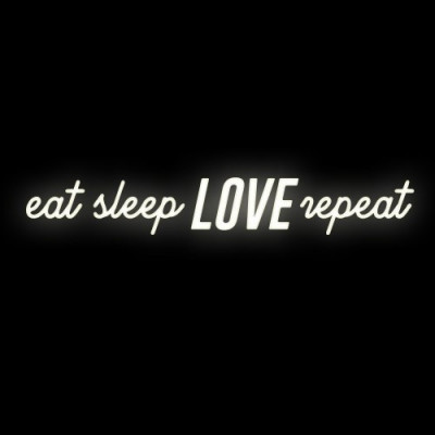 Shining Eat Sleep LOVE repeat 160cm x 23cm Ledon TWÓRCZYWO