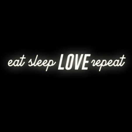 Illuminated lettering EAT SLEEP LOVE REPEAT 160cm x 23cm Ledon