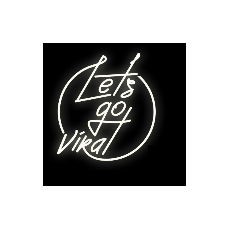 Świecący napis Let's Go Viral 75cm x 68cm Ledon TWÓRCZYWO