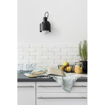 ENKEL Czarna lampa ścienna / KINKIET