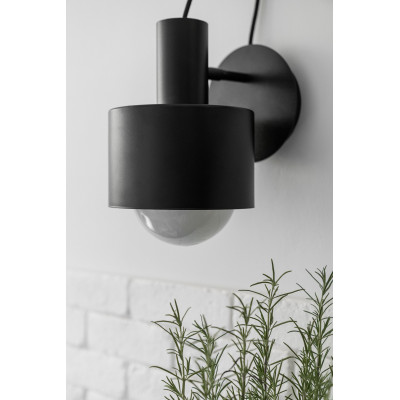 ENKEL Czarna lampa ścienna / KINKIET