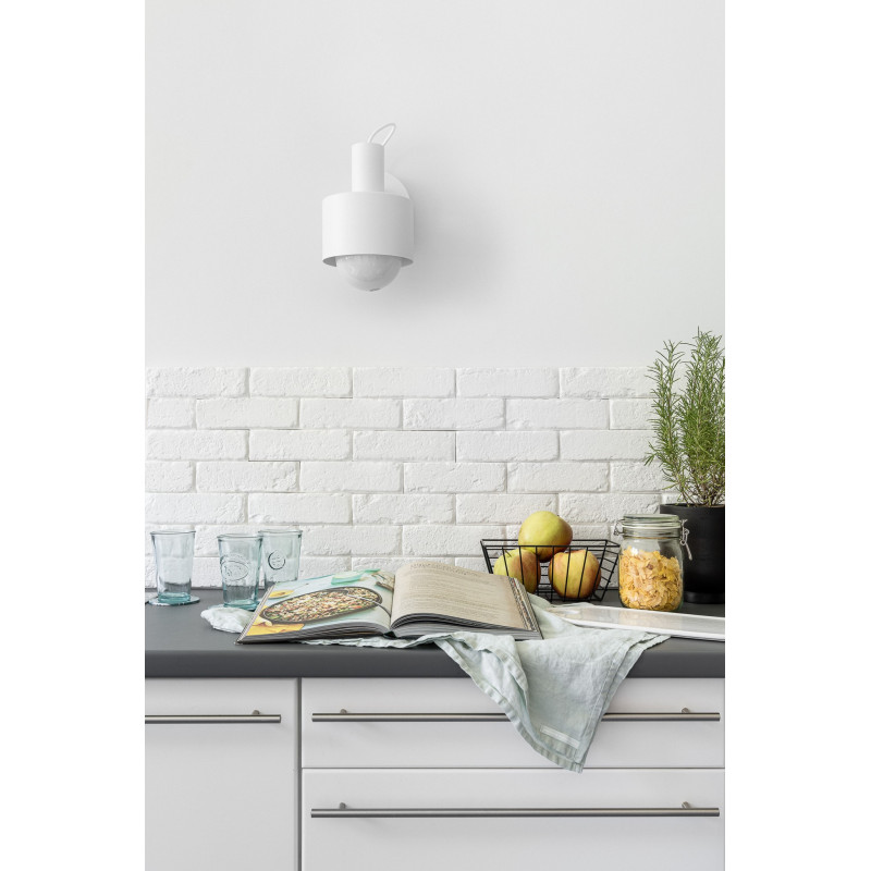 White ENKEL KINKIET wall lamp with adjustable lighting direction UMMO