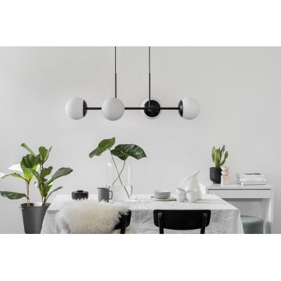 ecorative black hanging lamp KOP E lamp with cord in black polyester braid UMMO