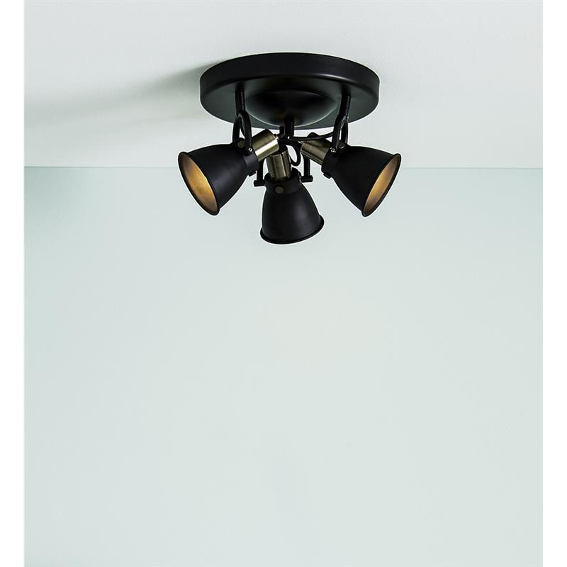 Lampa ALTON Sufitowa 3L czarna MARKSLOJD