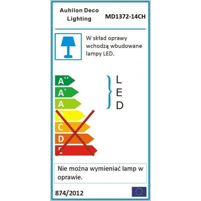 Pendant lamp ALIKANTE II CR Auhilon Deco Lighting