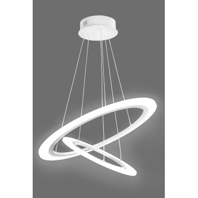 Hanging lamp SATURN-46W P8356A-46W Led, white rings, metal Auhilon luminaire