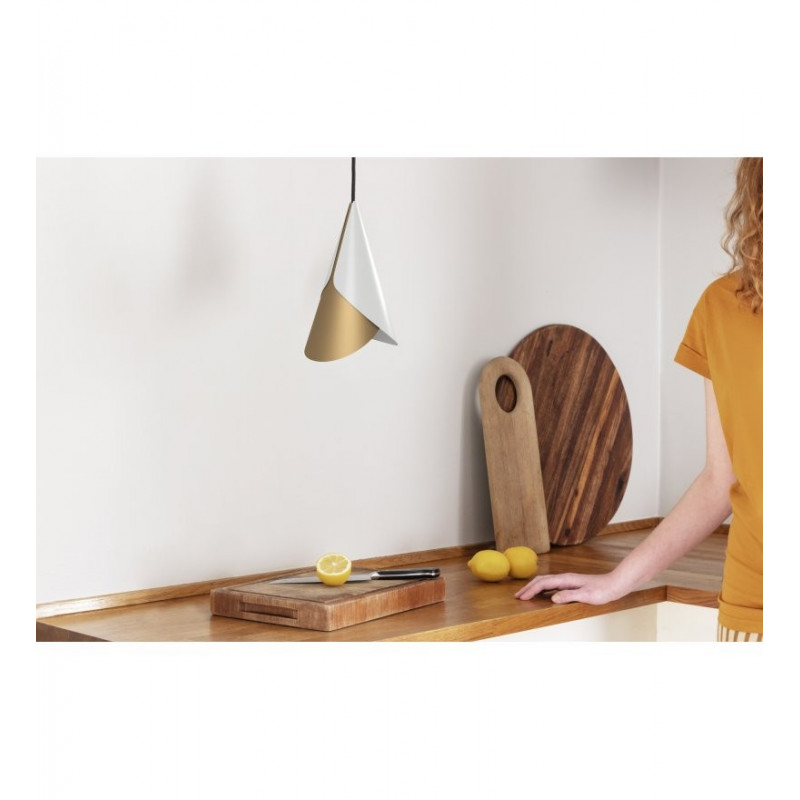 Hanging lamp, lampshade Umage Cornet WHITE AND BRASS UMAGE