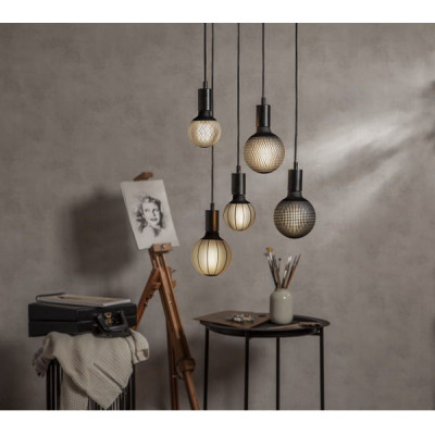LED GRAPHIC lamp milky decorative LED bulb with black diamond pattern G95 4W 2700K Star Trading