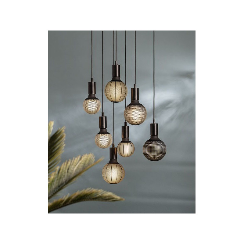 LED GRAPHIC lamp milky decorative LED bulb with black diamond pattern G95 4W 2700K Star Trading