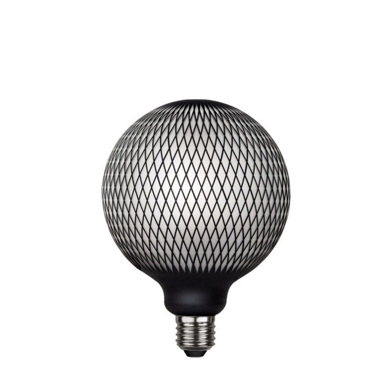 LED GRAPHIC lamp milky decorative LED bulb with black diamond pattern G125 4W 2700K Star Trading