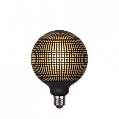 LED GRAPHIC lamp milky decorative LED bulb with black dots pattern G125 4W 2700K Star Trading