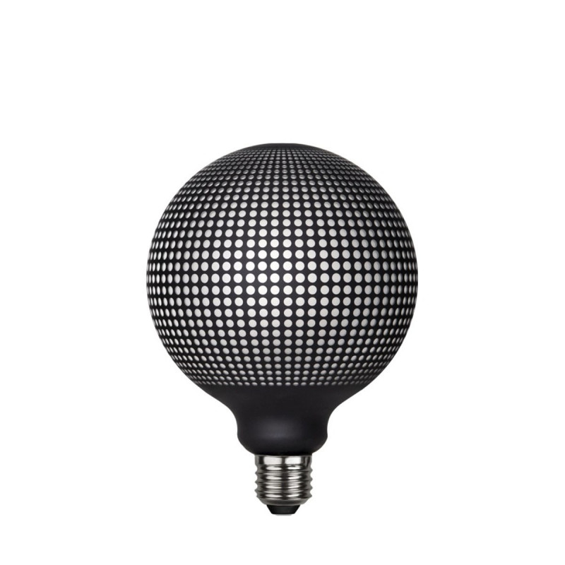 LED GRAPHIC lamp milky decorative LED bulb with black dots pattern G125 4W 2700K Star Trading