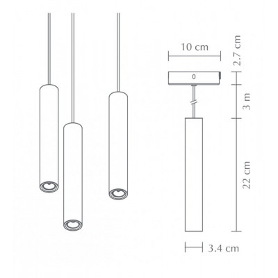 LAMP CHIMES CLUSTER 3 OAK UMAGE - NATURAL OAK 02230