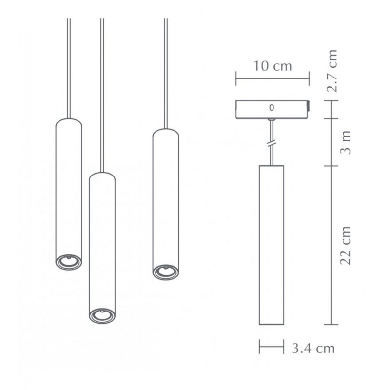 LAMP CHIMES CLUSTER 3 OAK UMAGE - NATURAL OAK 02230