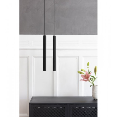 CHIMES TALL BLACK UMAGE LAMP - BLACK OAK - 02235