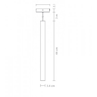 LAMPA CHIMES TALL BLACK UMAGE - ciemny DĄB - 02234