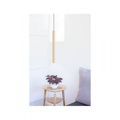 CHIMES TALL BLACK UMAGE LAMP - DARK OAK- 02234