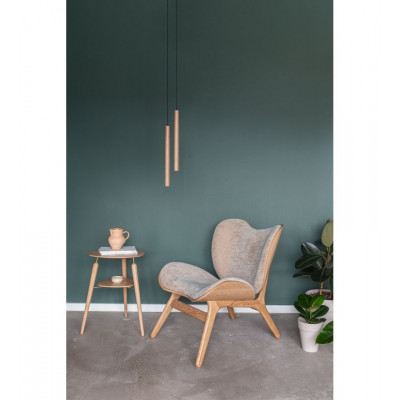 CHIMES TALL BLACK UMAGE LAMP - DARK OAK- 02234