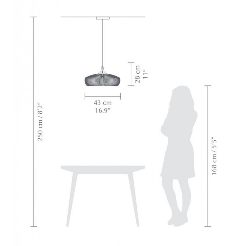 CLAVA DINE WOOD DARK OAK UMAGE LAMP - DARK OAK - 02344
