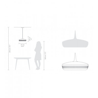 LAMPA CLAVA DINE BLACK UMAGE - CZARNA 2217