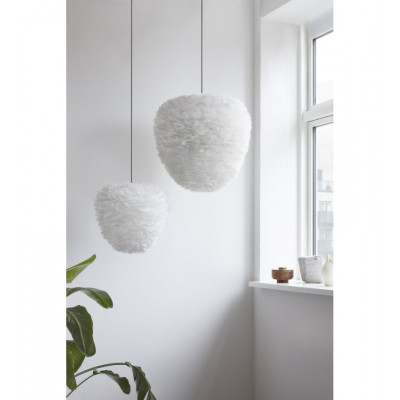 LAMPA Z PIÓR EOS EVIA MEDIUM UMAGE - BIAŁA, ŚREDNICA 40 CM