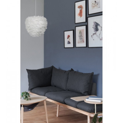 White lamp with feathers Eos ESTHER medium oval 60cm UMAGE
