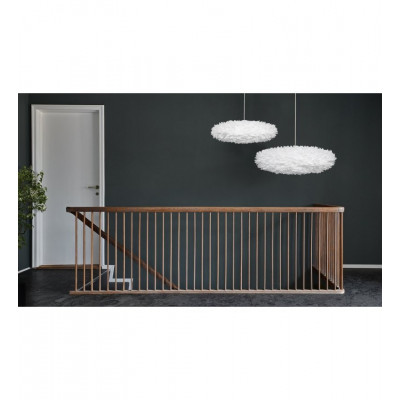 Biała lampa z piór Eos ESTHER medium owal 60cm UMAGE