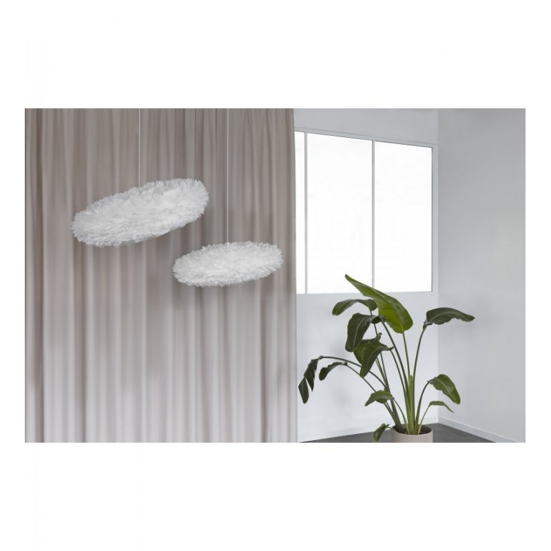 White lamp with feathers Eos Esther Large 79cm UMAGE
