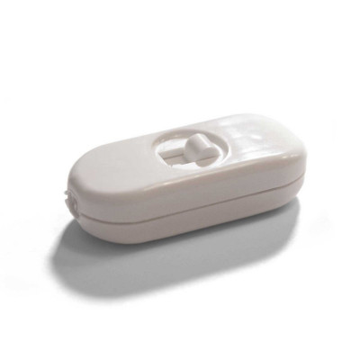 Unipolar Slider Switch White. Design by Achille Castiglioni Creative-Cables