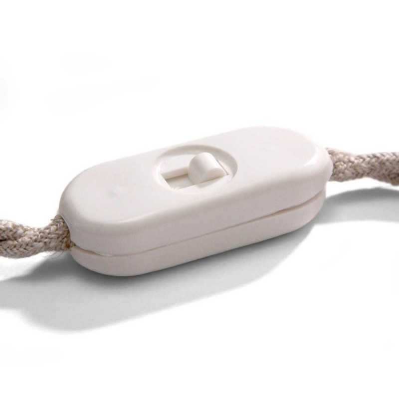 Jednobiegunowy włącznik światła suwakowy - biały projekt Achille Castiglioni Creative-Cables