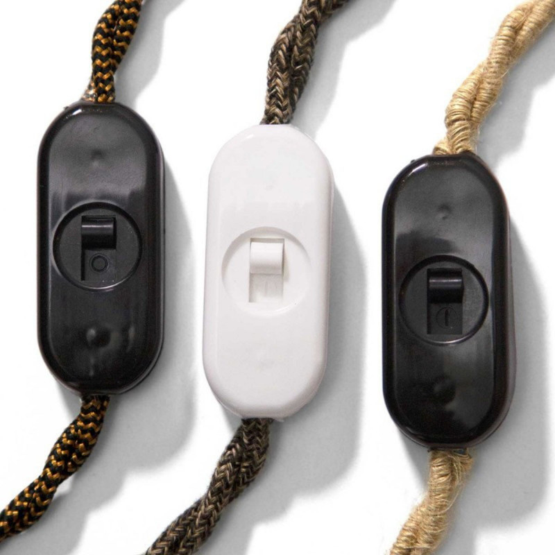 Unipolar Slider Switch White. Design by Achille Castiglioni Creative-Cables