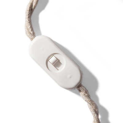 Jednobiegunowy włącznik światła suwakowy - biały projekt Achille Castiglioni Creative-Cables