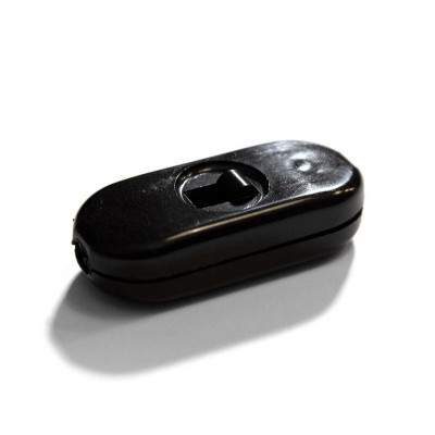 Unipolar Slider Switch Black. Design by Achille Castiglioni Creative-Cables