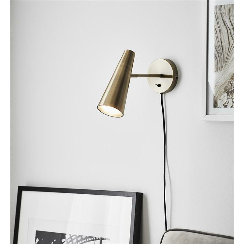 PEAK Wall lamp 1L black MARKSLOJD