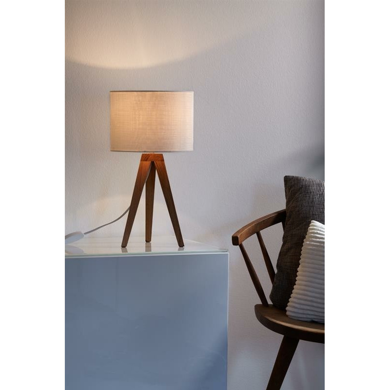 Table lamp KULLEN 1L Oak / White 104625 MARKSLOJD