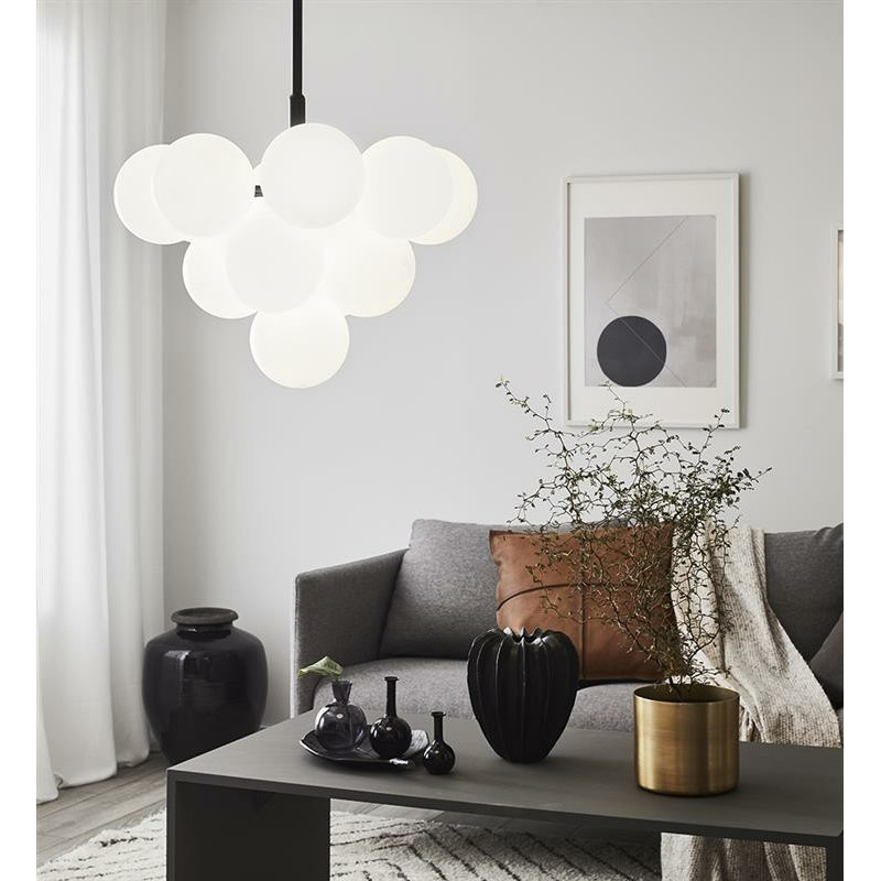 Hanging lamp MERLOT 13L Black / White 107903 MARKSLOJD